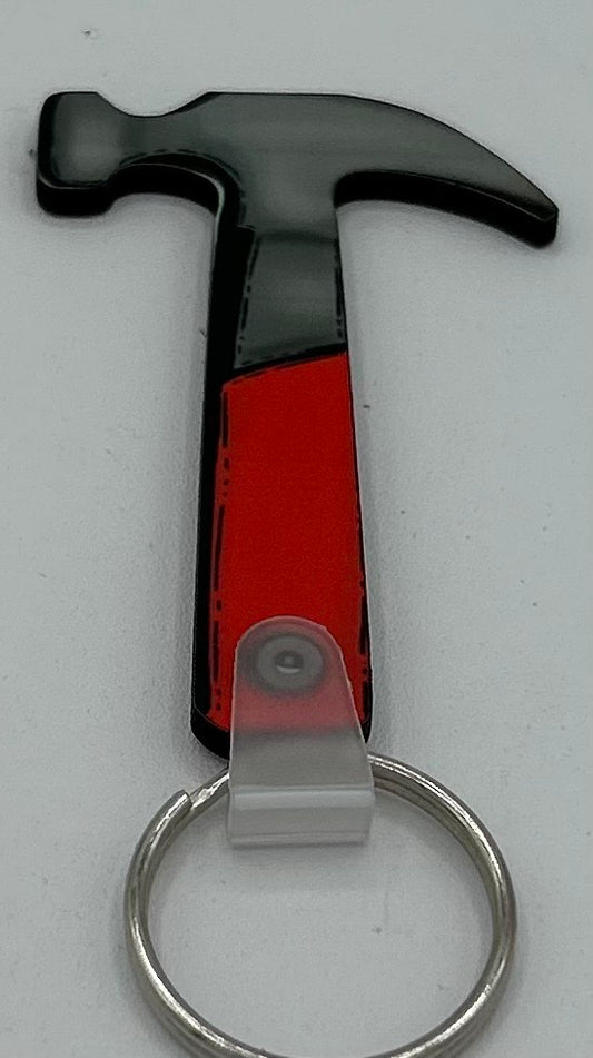 Hammer Shaped Sublimated Keychain