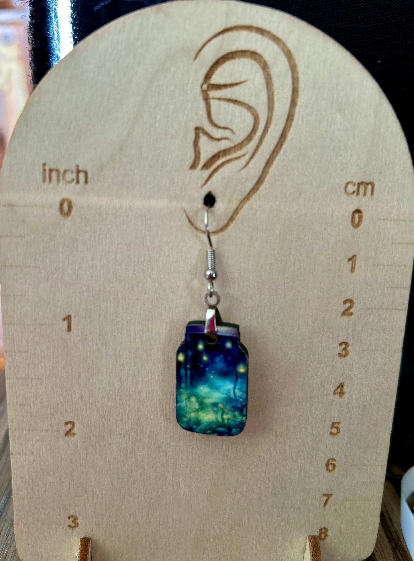 Mason Jar Shaped Sublimated Earrings 1 inch