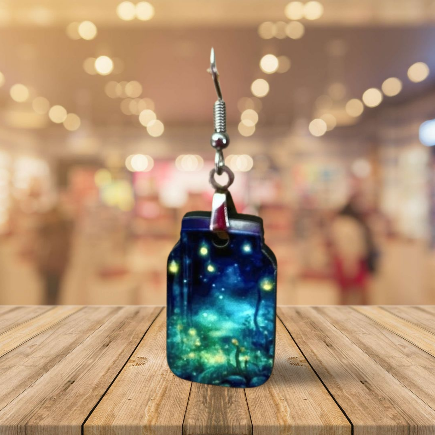 Mason Jar Shaped Sublimated Earrings 1 inch