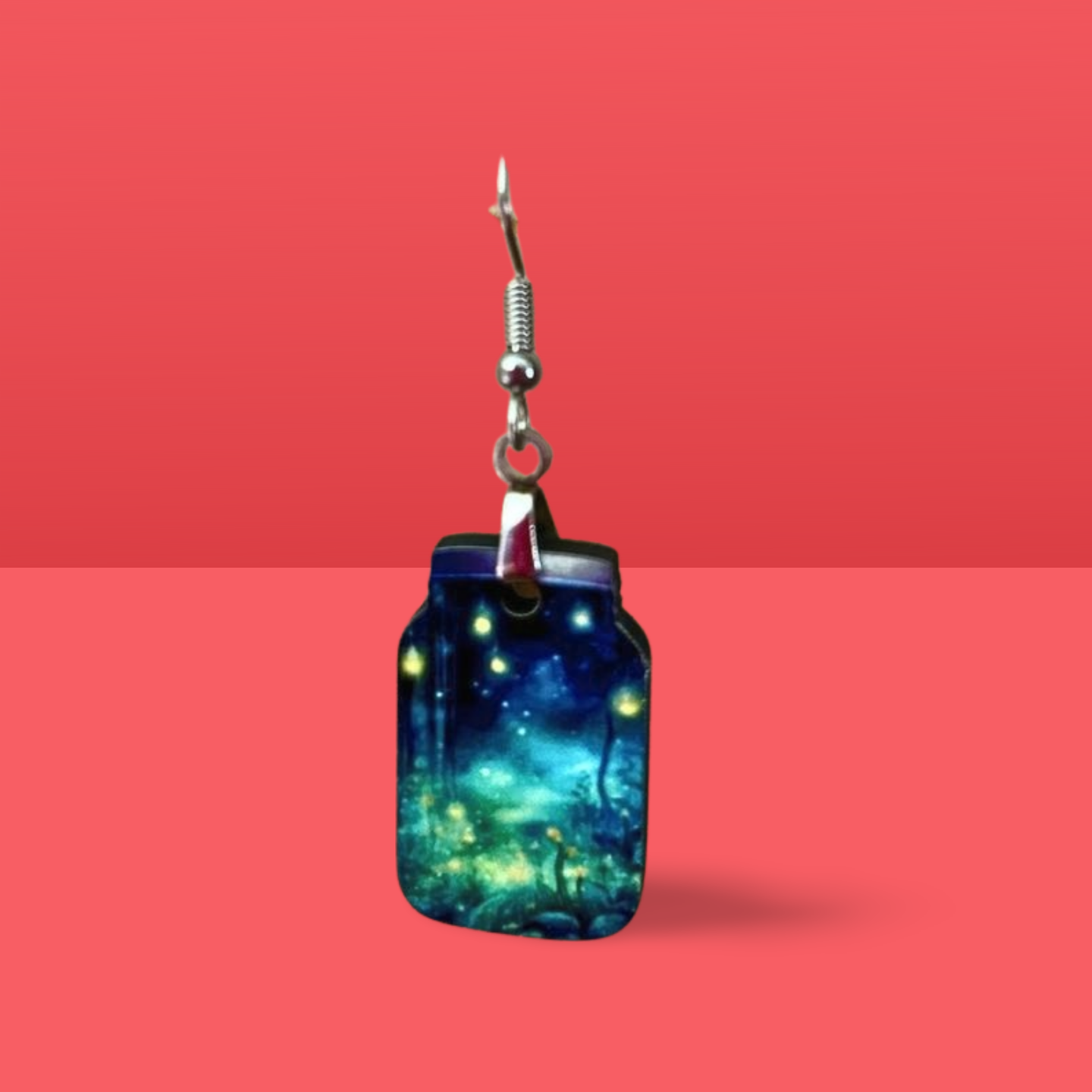 Mason Jar Shaped Sublimated Earrings 1 inch