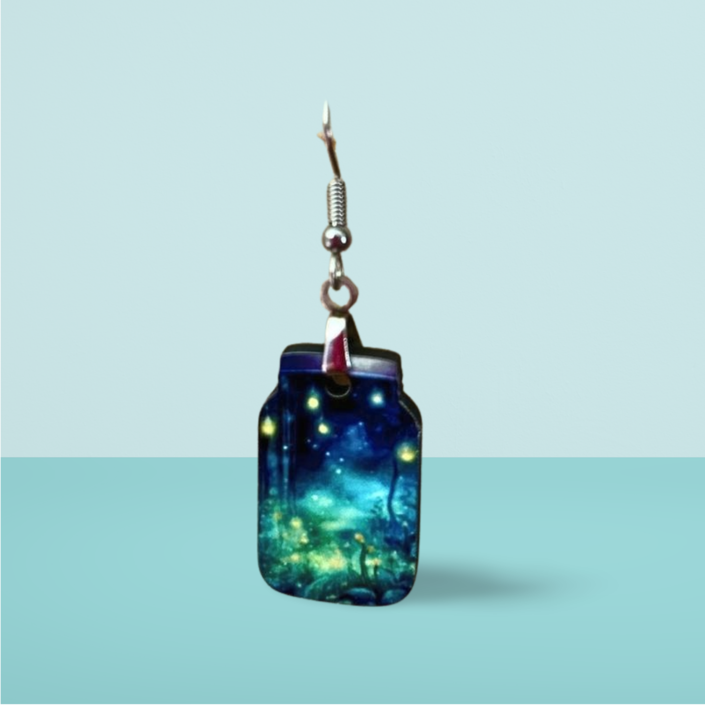 Mason Jar Shaped Sublimated Earrings 1 inch