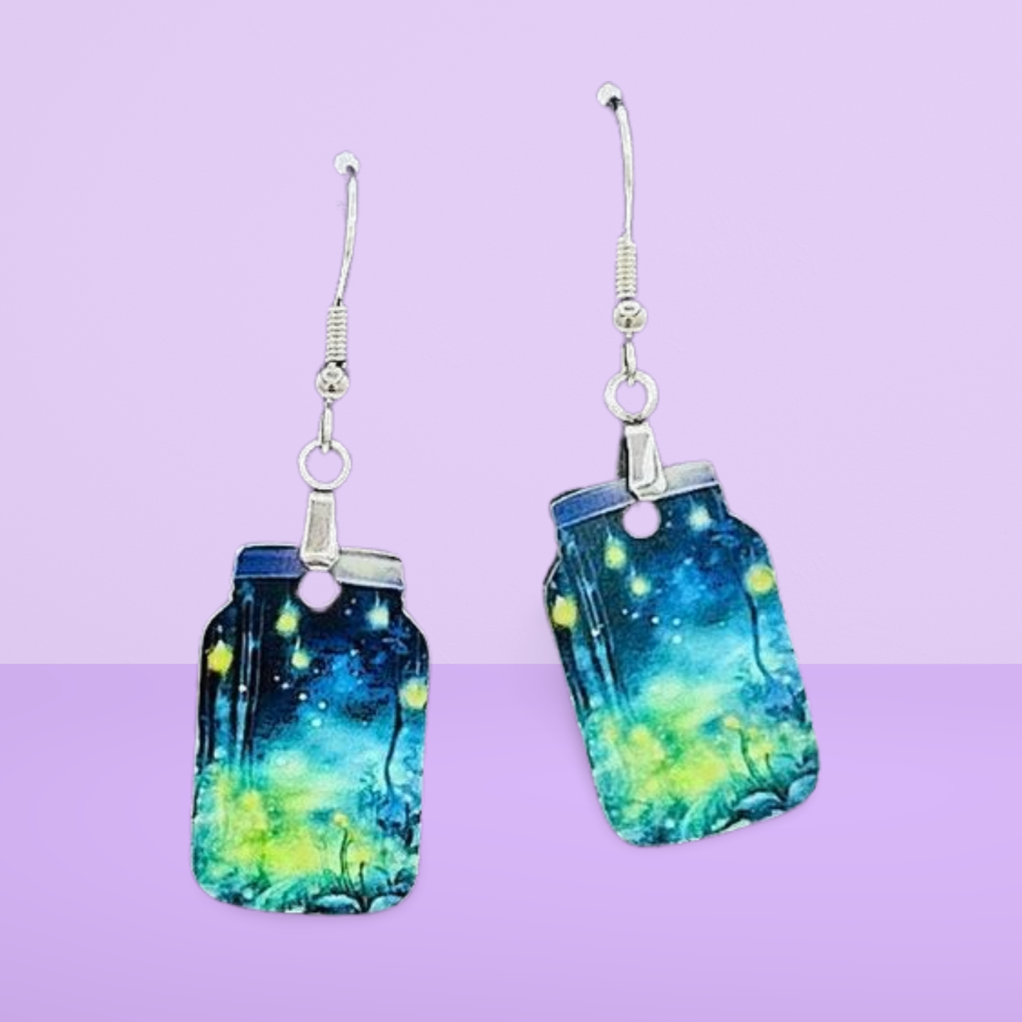 Mason Jar Shaped Sublimated Earrings 1 inch