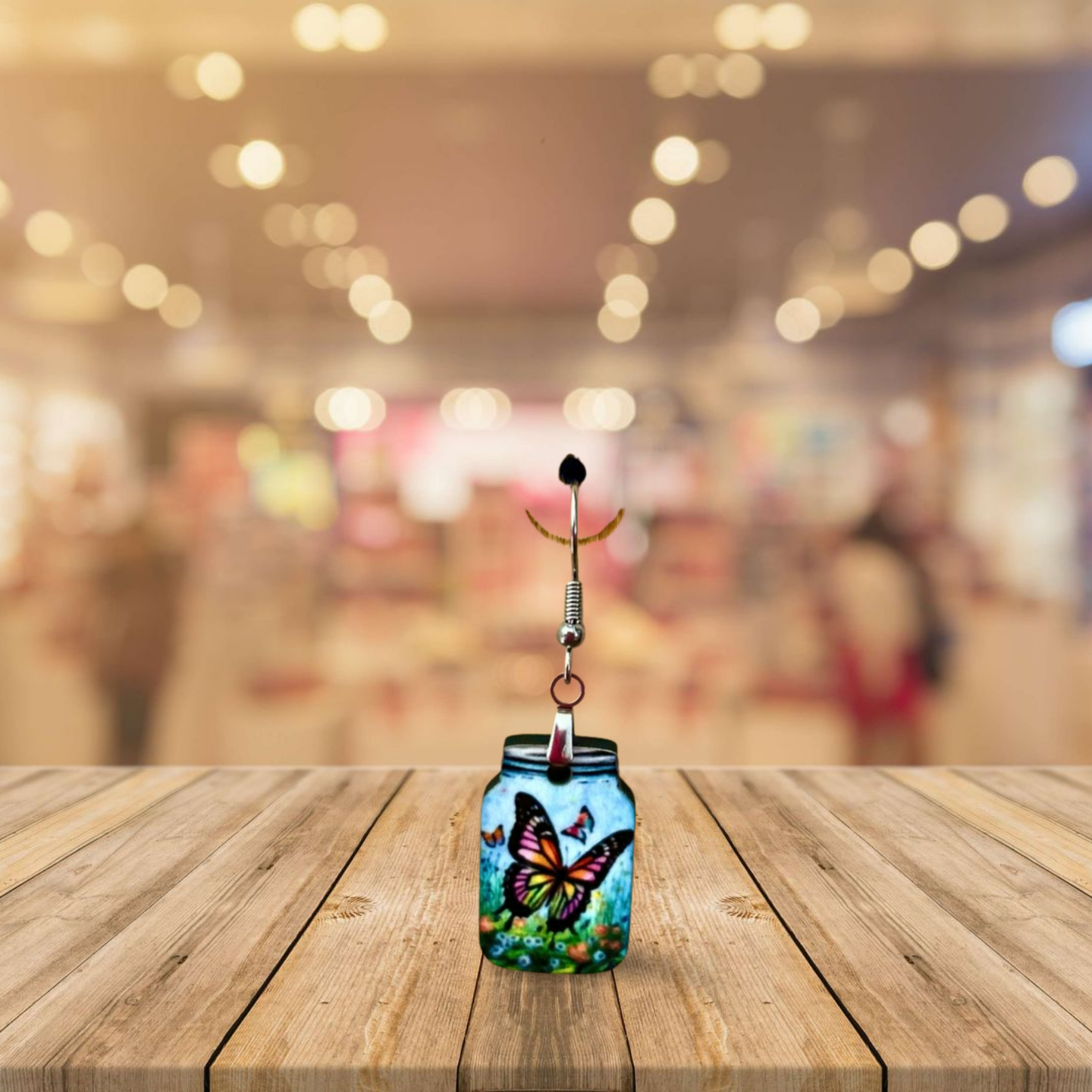 Mason Jar Shaped Sublimated Earrings 1 inch