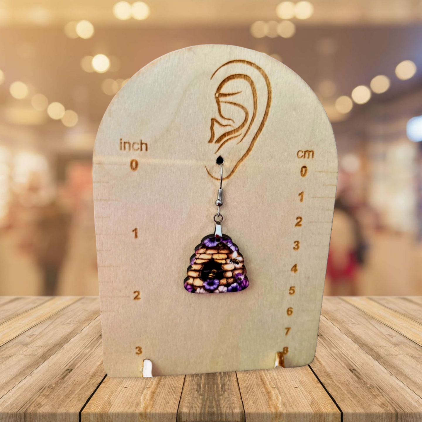 Beehive Shaped Sublimated Earrings 1 inch