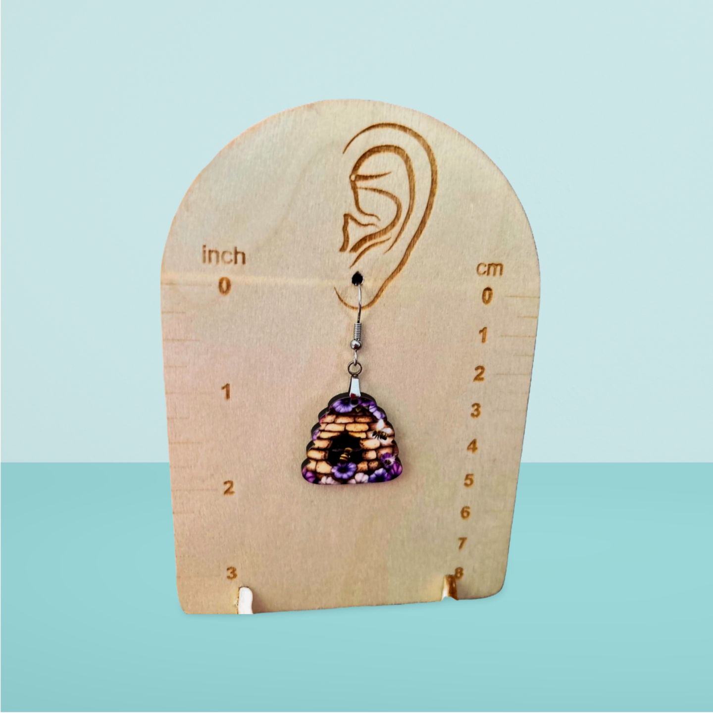 Beehive Shaped Sublimated Earrings 1 inch