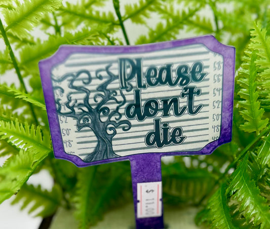 Acrylic Rectangle Shaped Sublimated Garden Stake