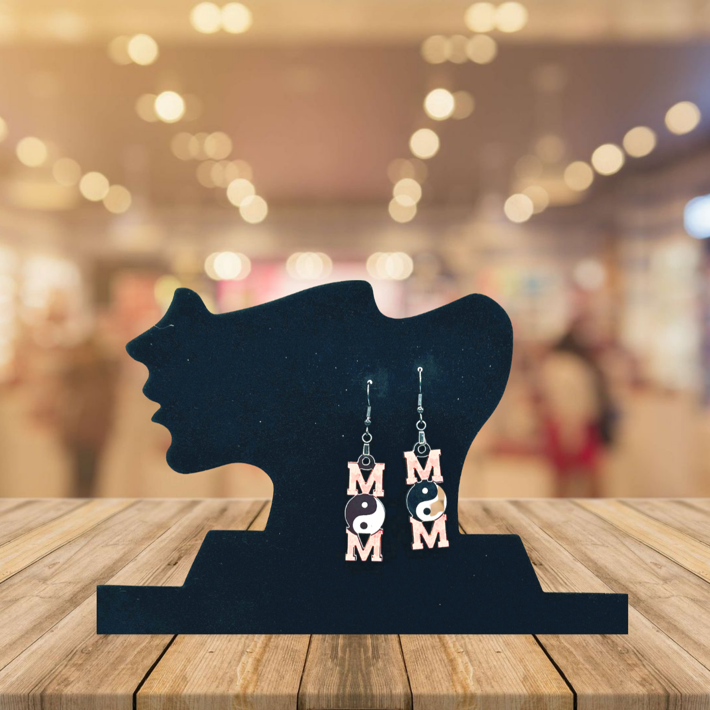 Mom Shaped Sublimated Earrings 1.5 inch