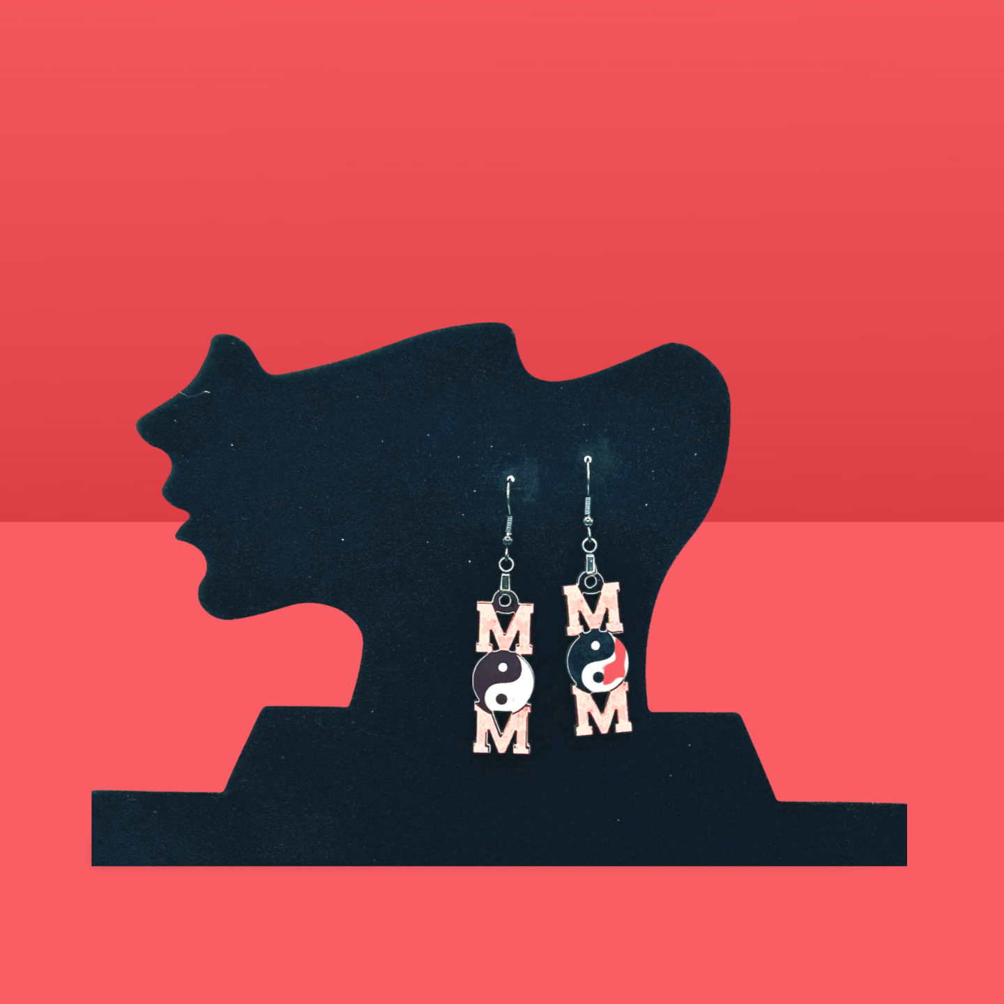 Mom Shaped Sublimated Earrings 1.5 inch