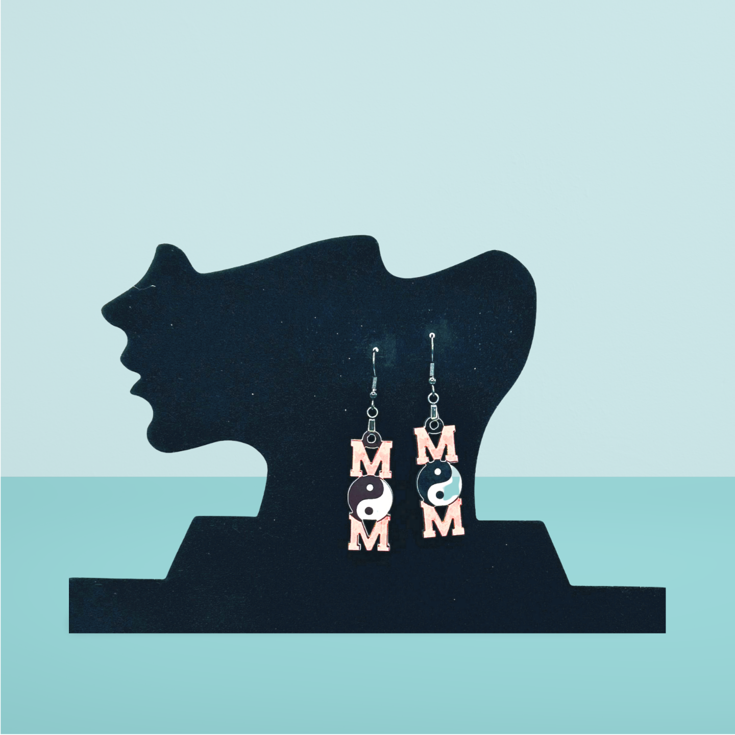 Mom Shaped Sublimated Earrings 1.5 inch