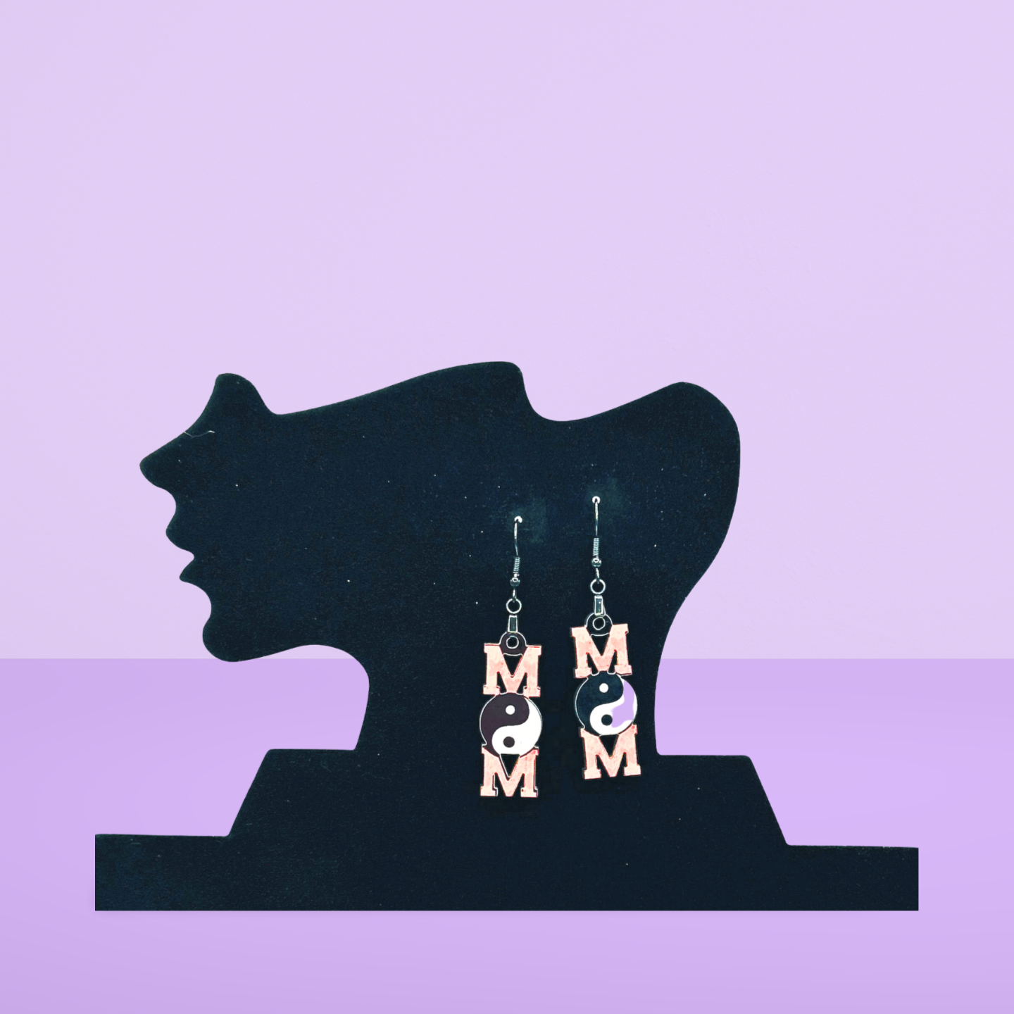 Mom Shaped Sublimated Earrings 1.5 inch