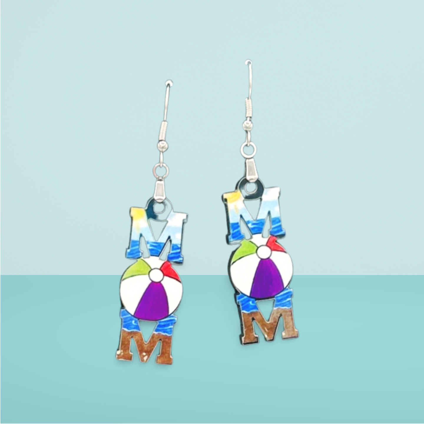 Mom Shaped Sublimated Earrings 1.5 inch