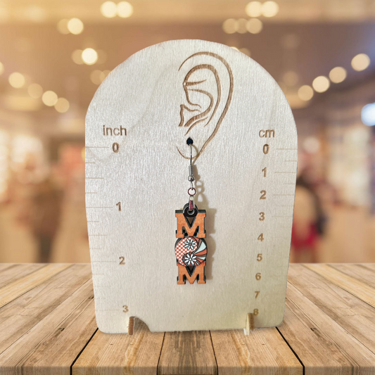 Mom Shaped Sublimated Earrings 1.5 inch