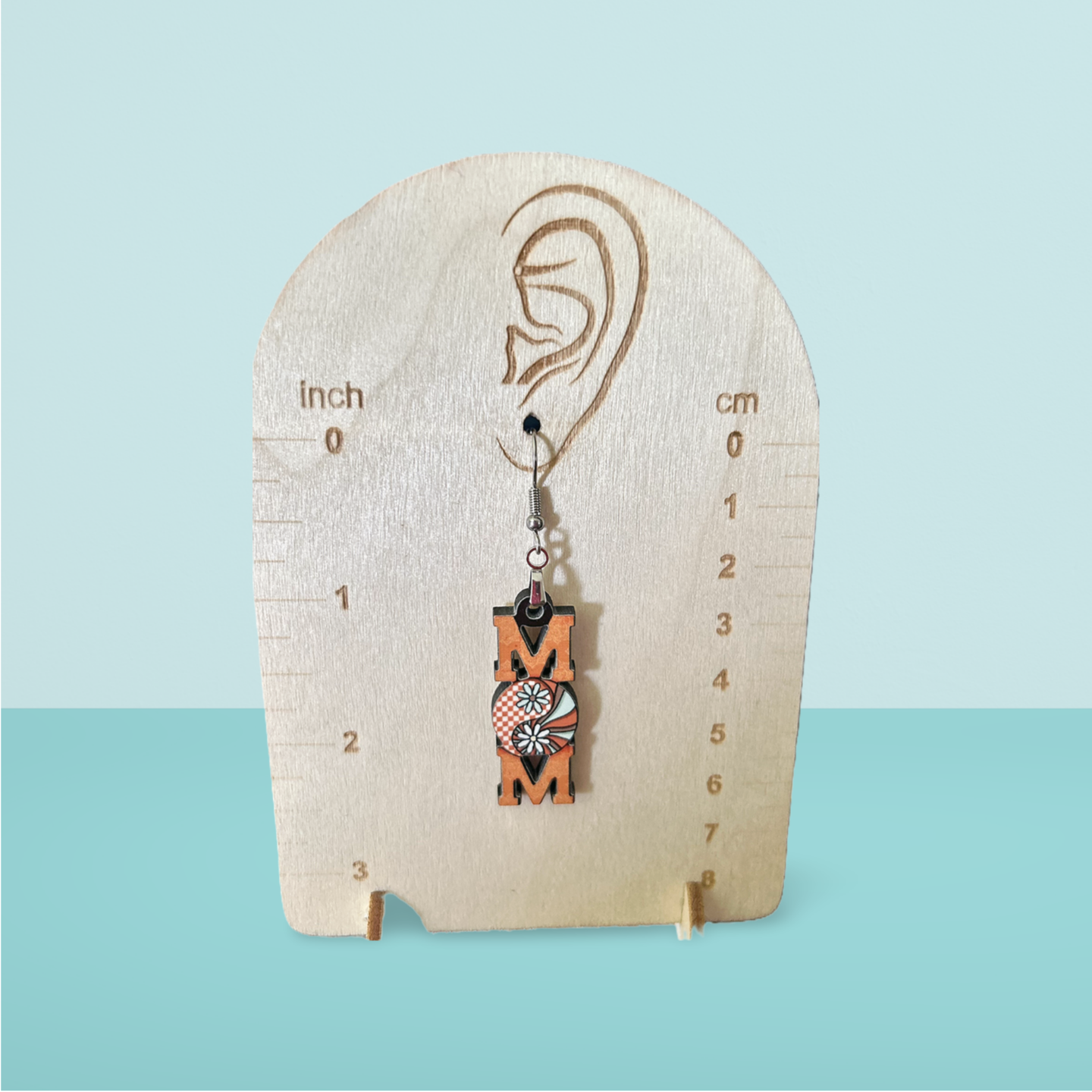 Mom Shaped Sublimated Earrings 1.5 inch