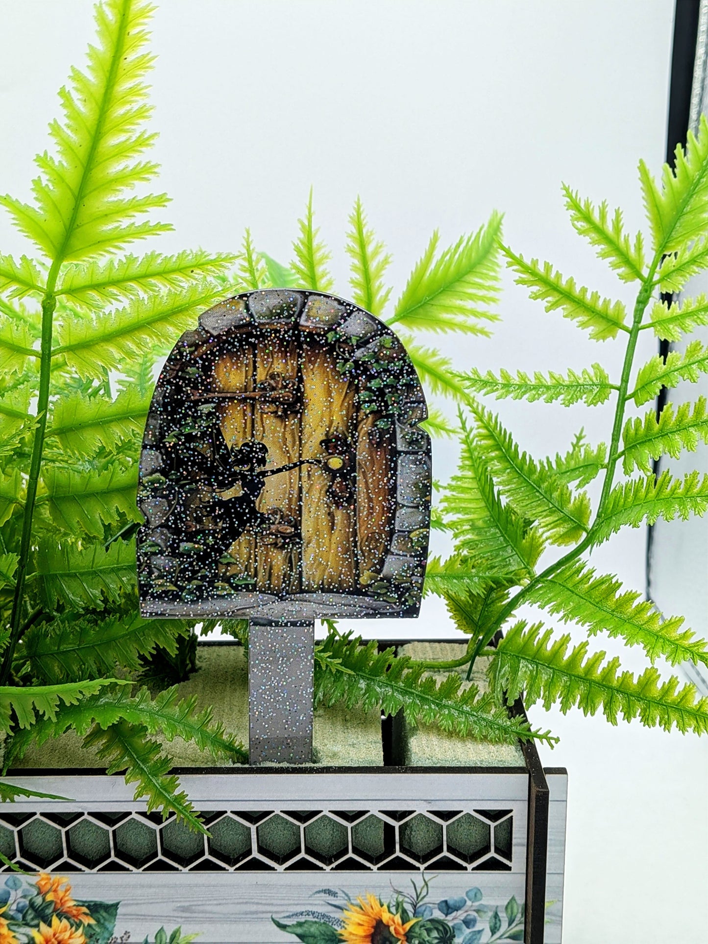 Glitter Acrylic Shaped Sublimated Garden Stake