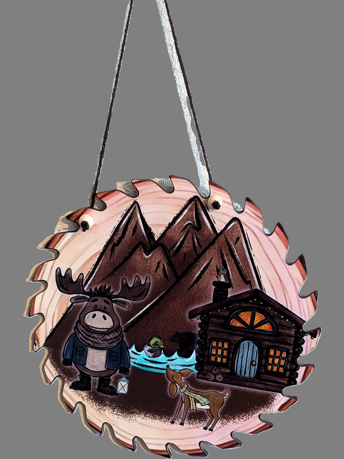 Sawblade Shaped Sublimated Door Hanger