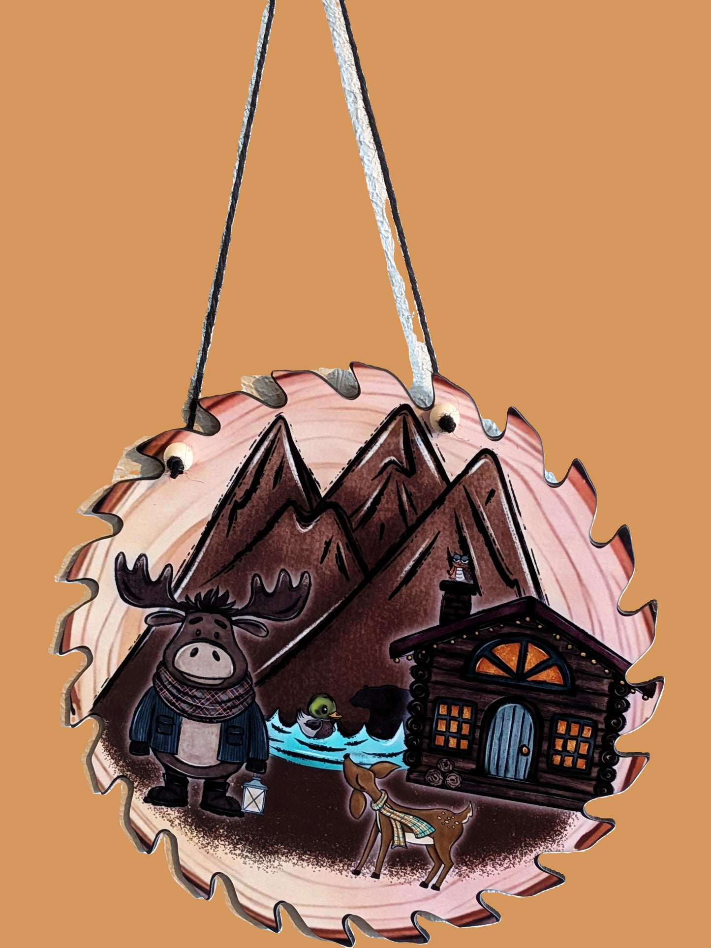 Sawblade Shaped Sublimated Door Hanger