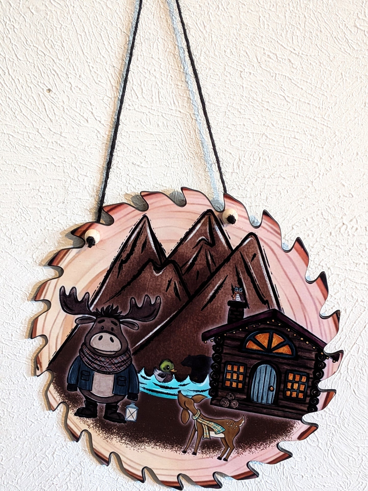 Sawblade Shaped Sublimated Door Hanger