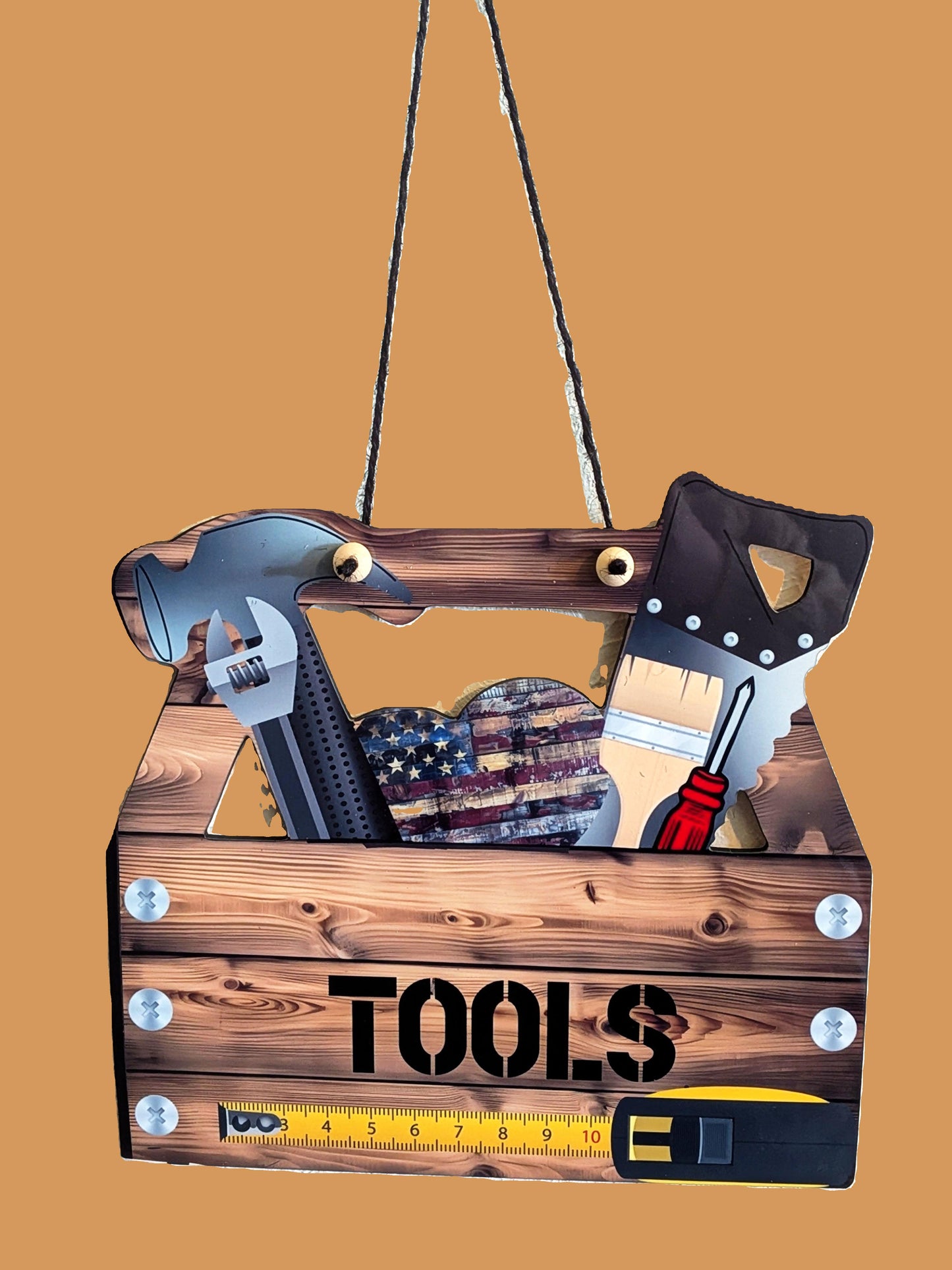 Toolbox Shaped Sublimated Door Hanger
