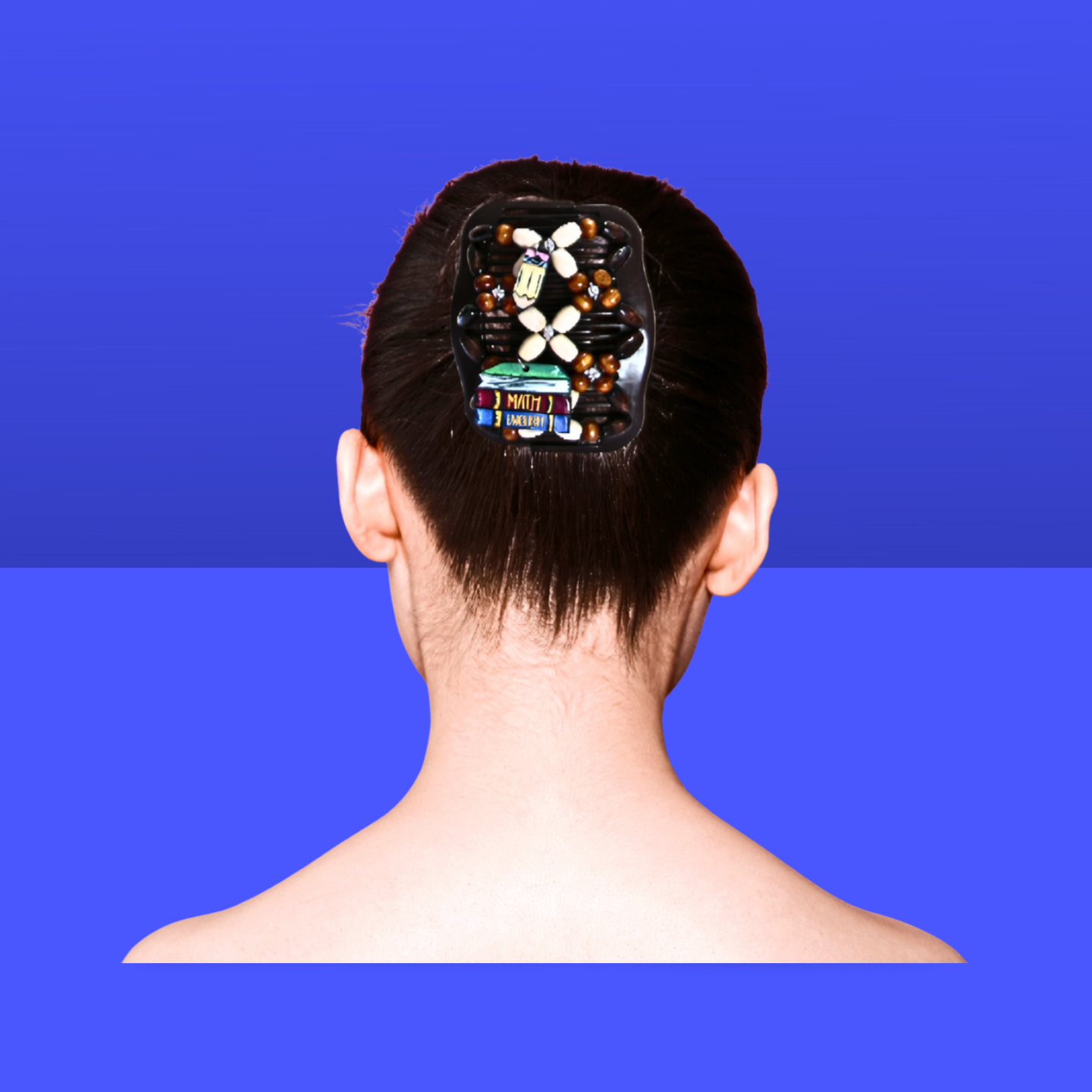 Double Comb Hair Clip With Sublimated Interchangeable Charms