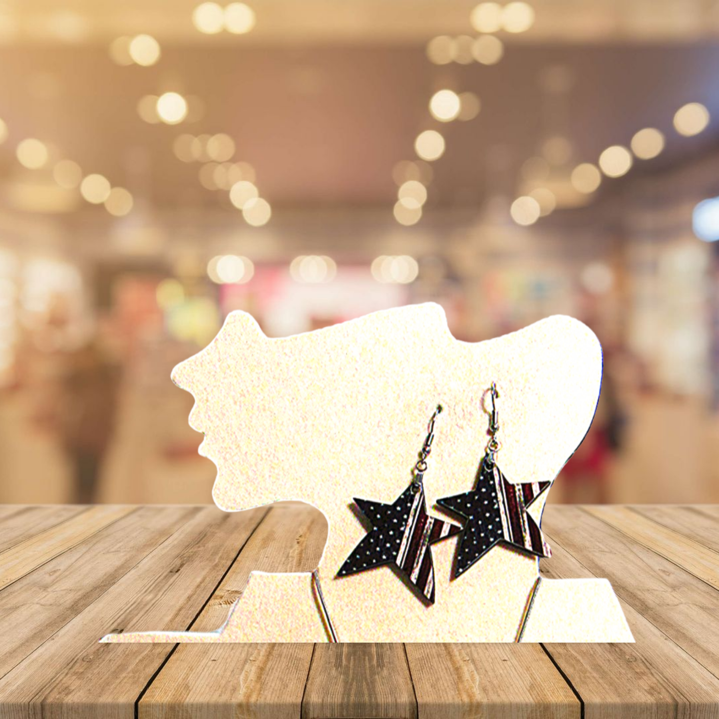 Star Shaped Sublimated Earrings
