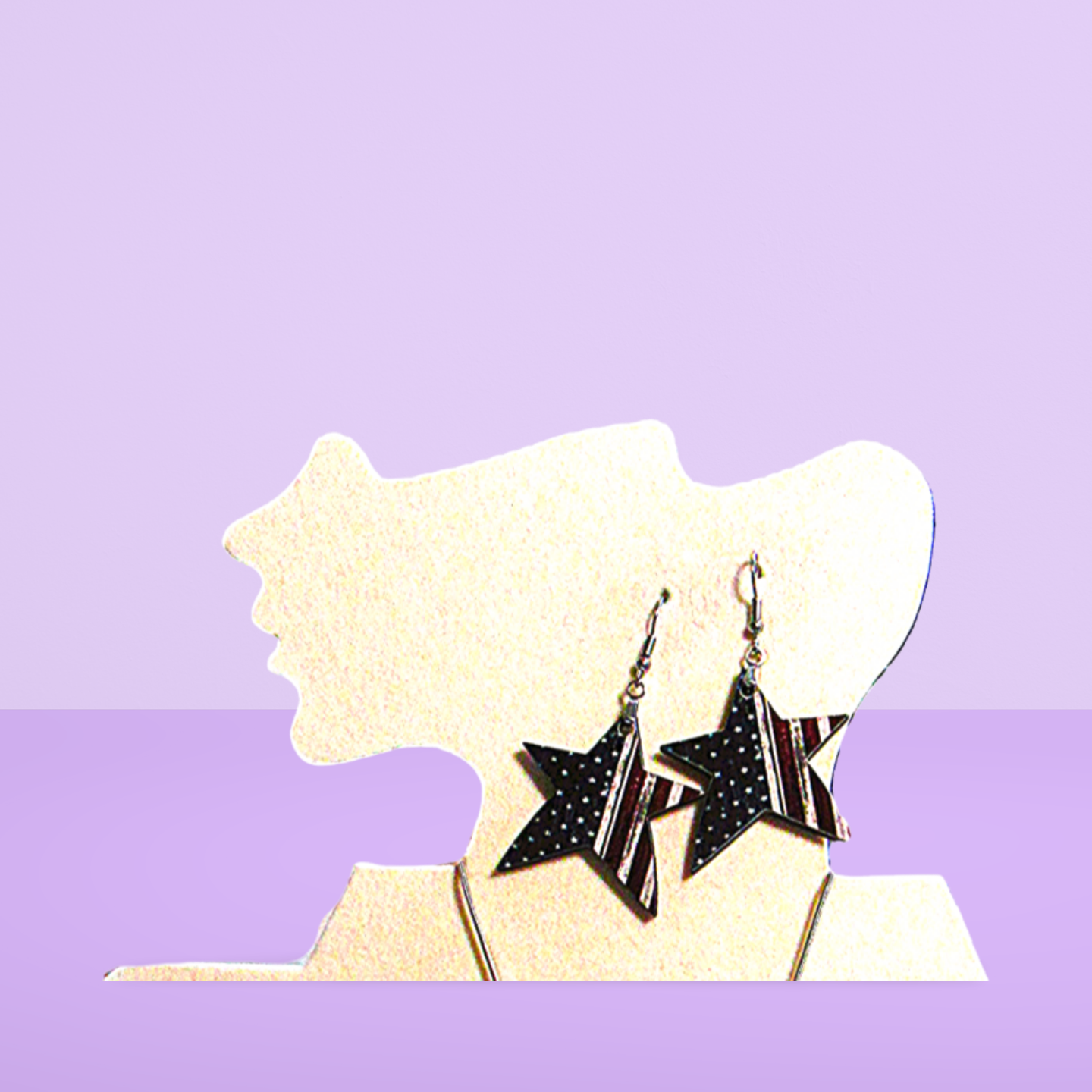Star Shaped Sublimated Earrings