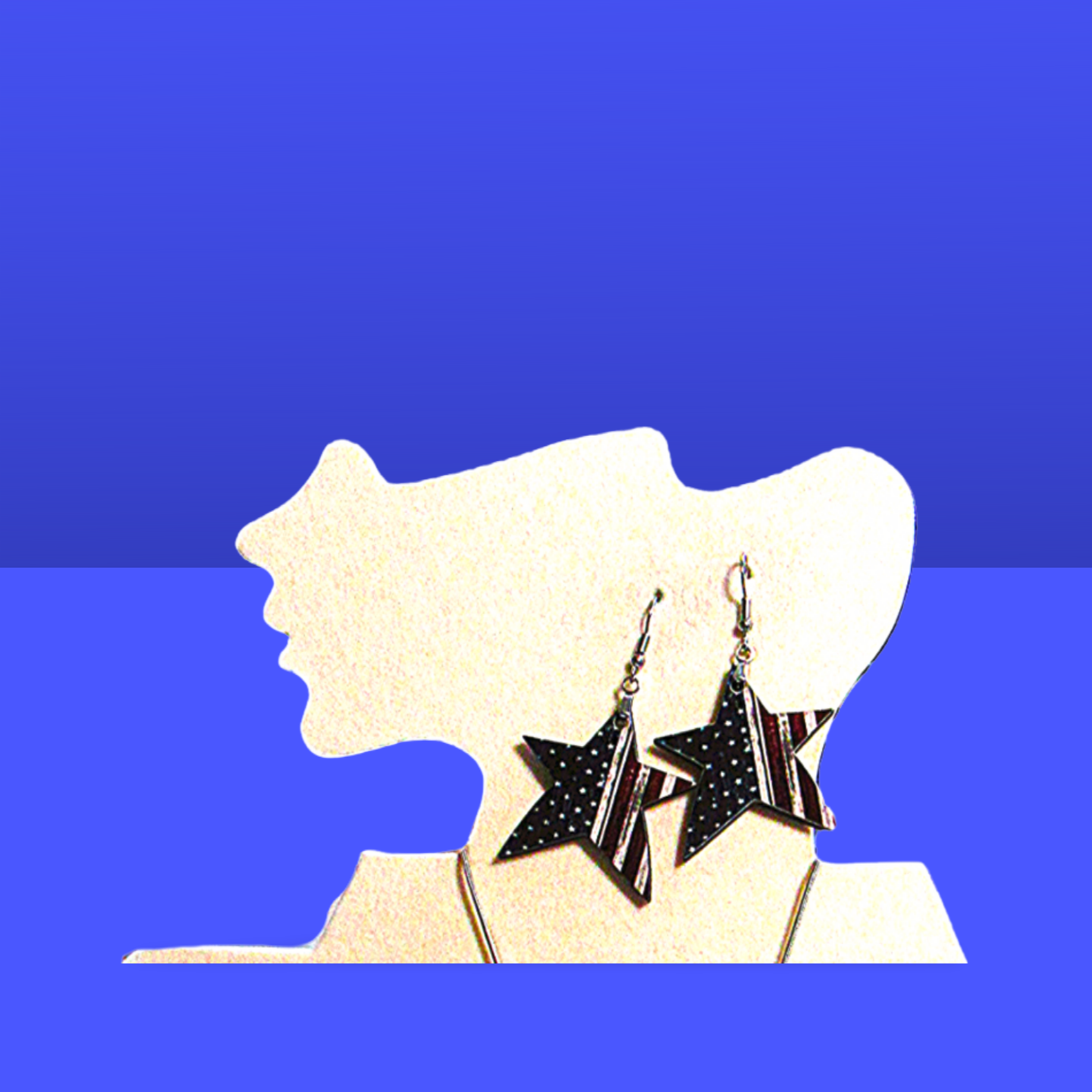 Star Shaped Sublimated Earrings