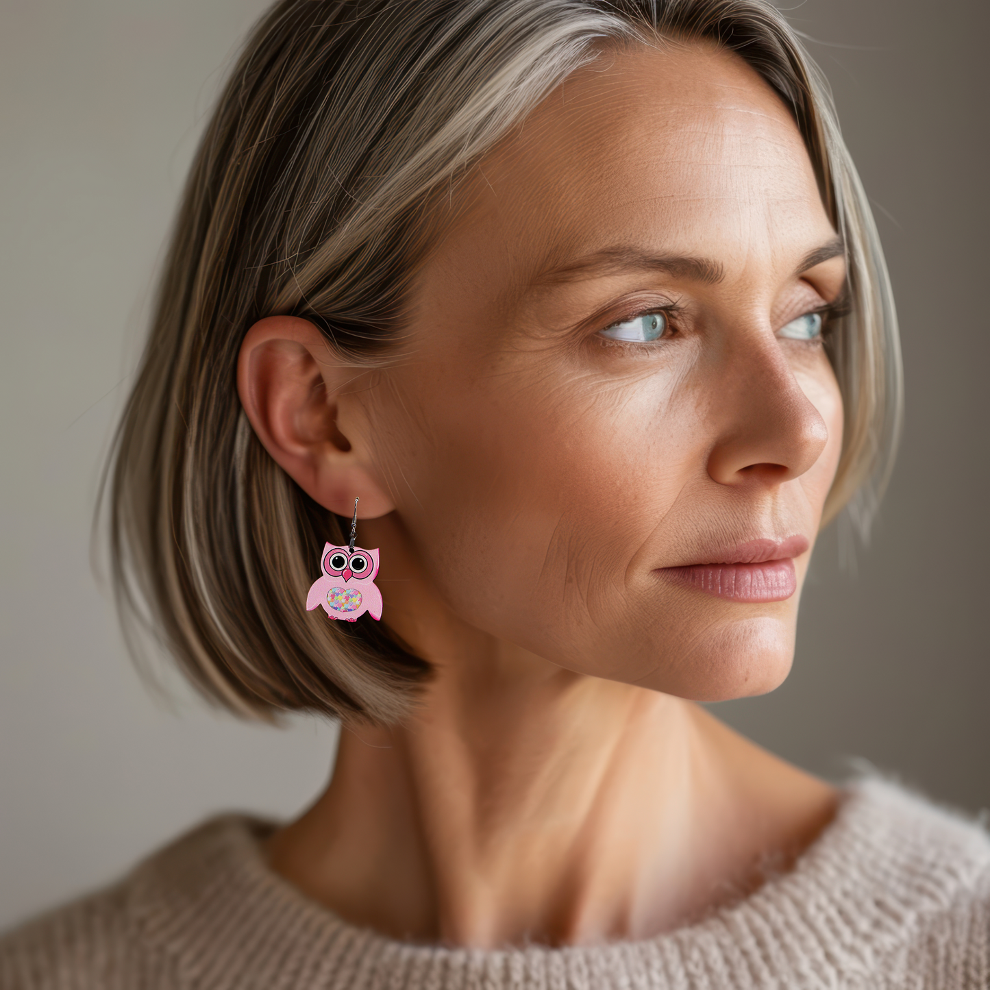 Owl Shaped Sublimated Earrings