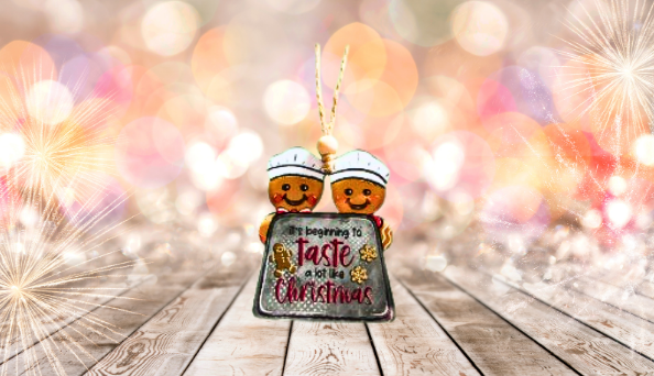 Gingerbread Pan Shaped Sublimated Ornament