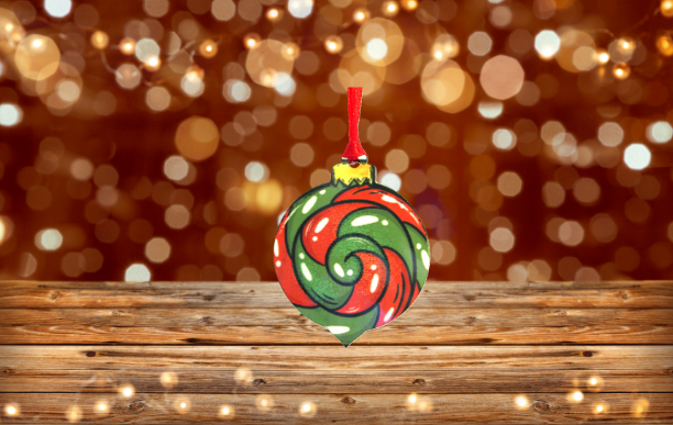 Sphere with Point Shaped Sublimated Ornament