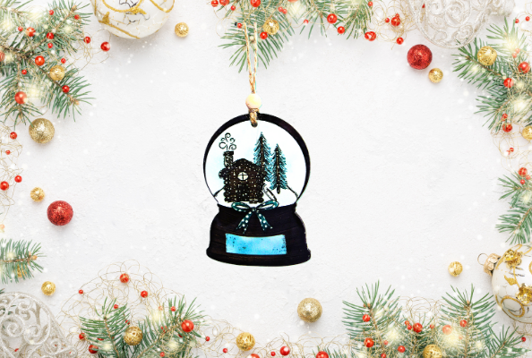 Snowglobe Shaped Sublimated Ornament