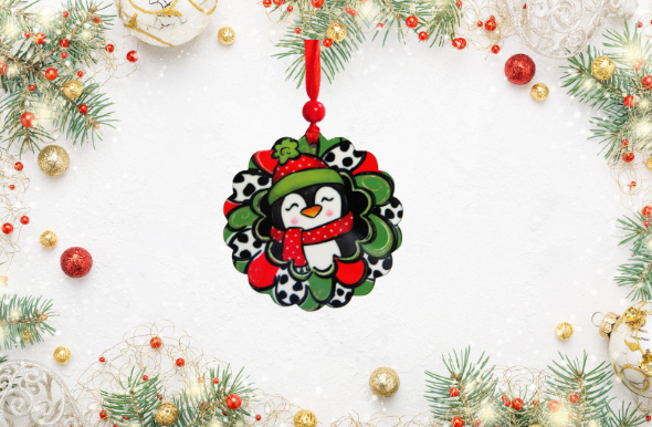 Scalloped Shaped Sublimated Ornament