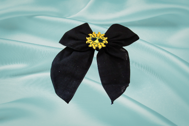 5" Girls Cotton Hair Bow with MDF Shaped Sublimated Center (MISC)