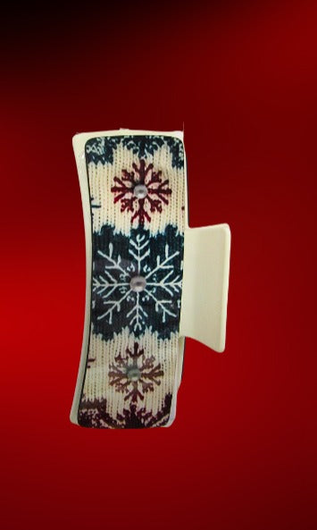 Winter Themed Sublimated 4 inch Hair Clips