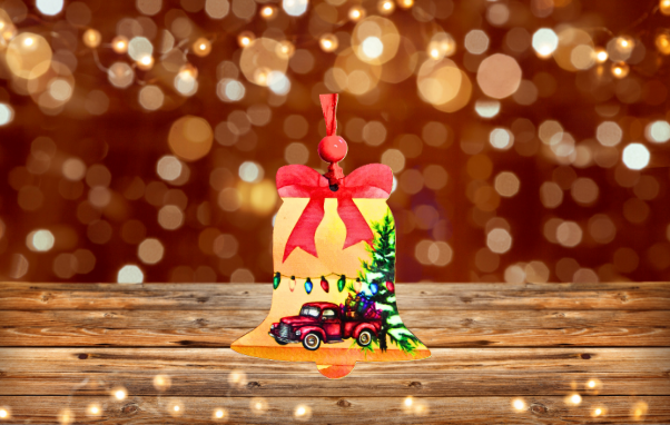 Bell Shaped Sublimated Ornament