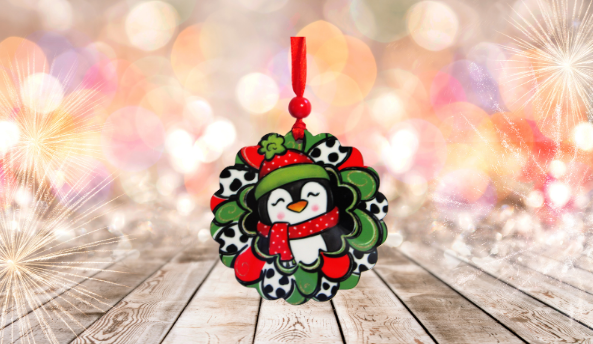 Scalloped Shaped Sublimated Ornament