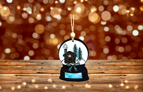 Snowglobe Shaped Sublimated Ornament