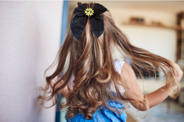 5" Girls Cotton Hair Bow with MDF Shaped Sublimated Center (MISC)