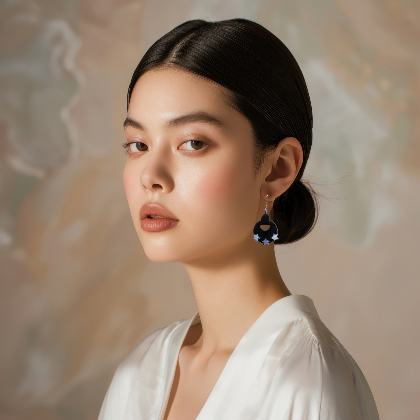 Boho Round Star Shaped Sublimated Earrings