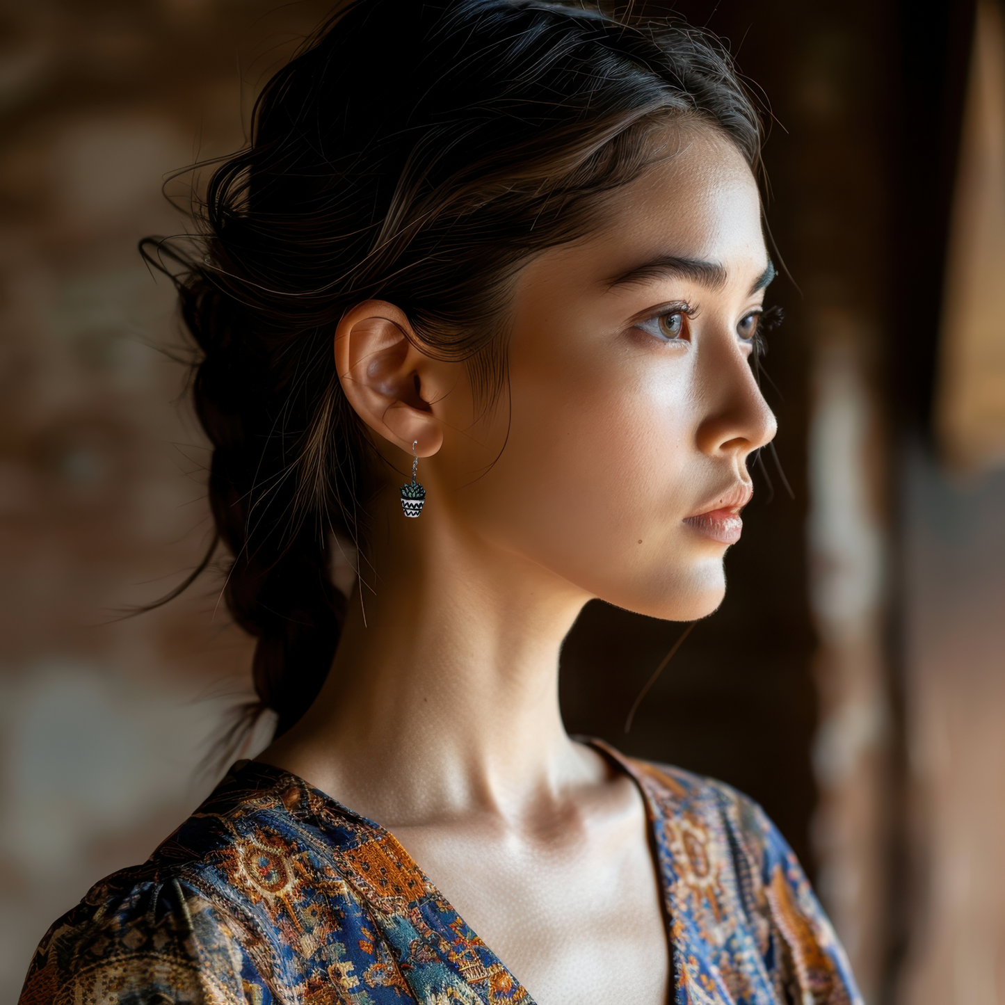 Succulent Shaped Sublimated Earrings