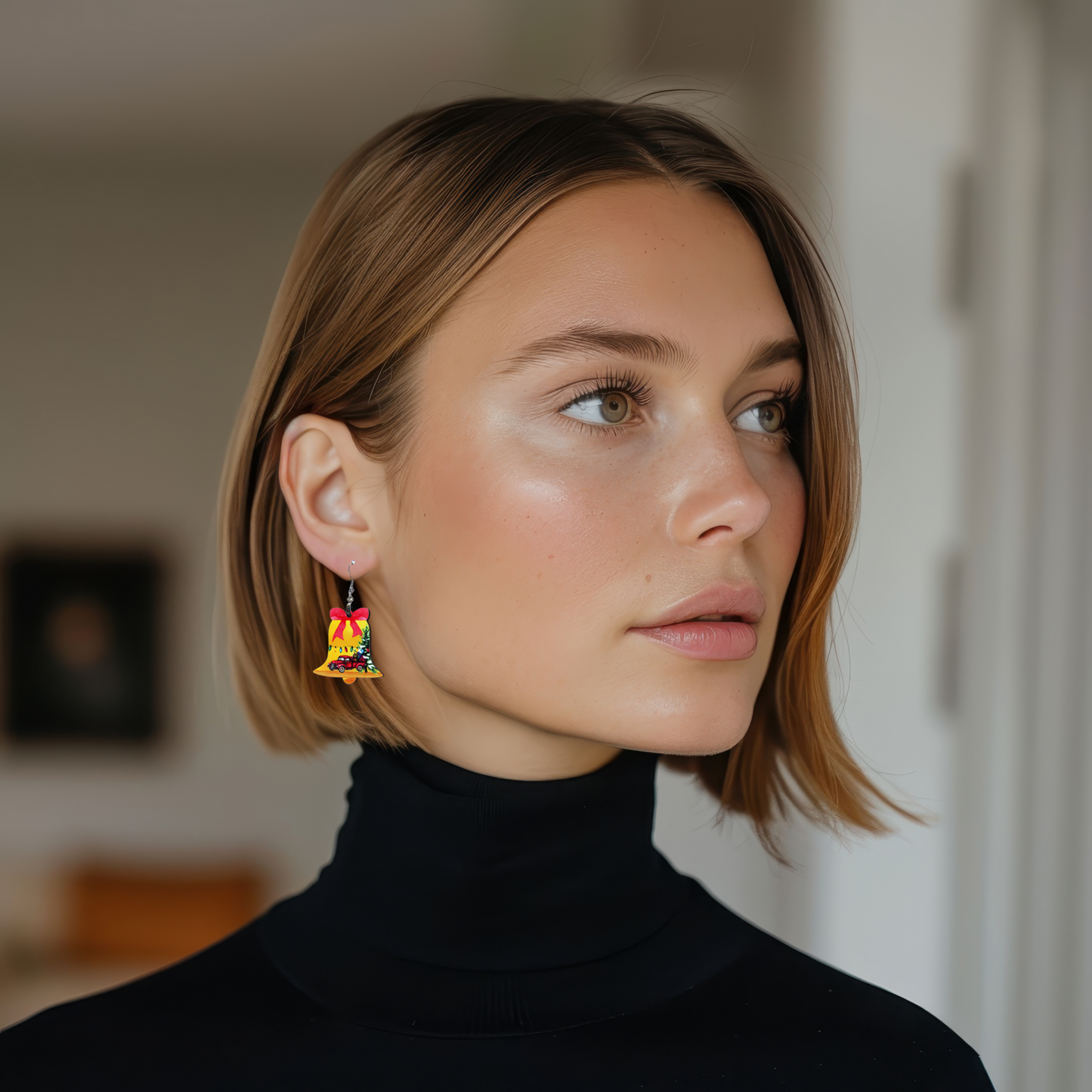 Bell Shaped Sublimated Earring