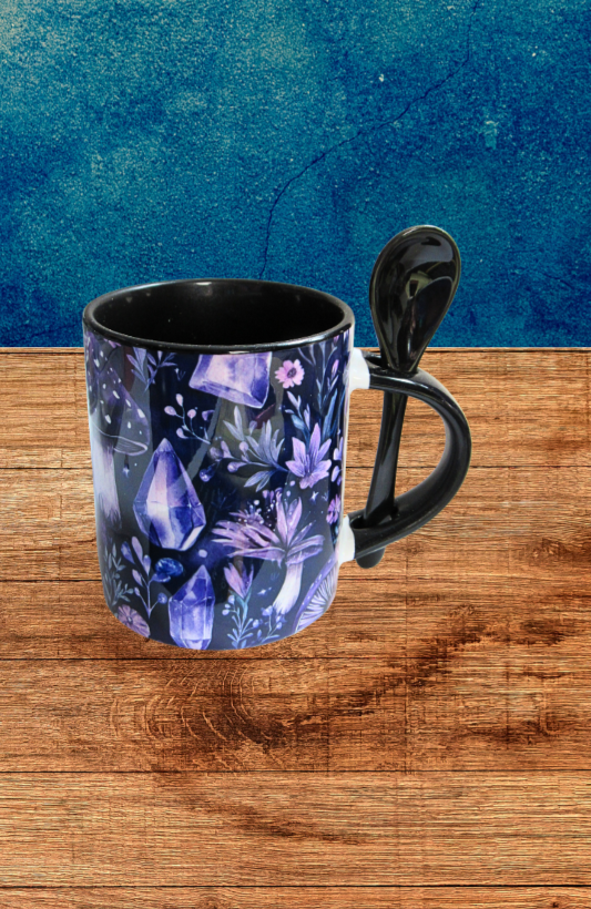 11 oz. Colored Sublimated Mug with Spoon