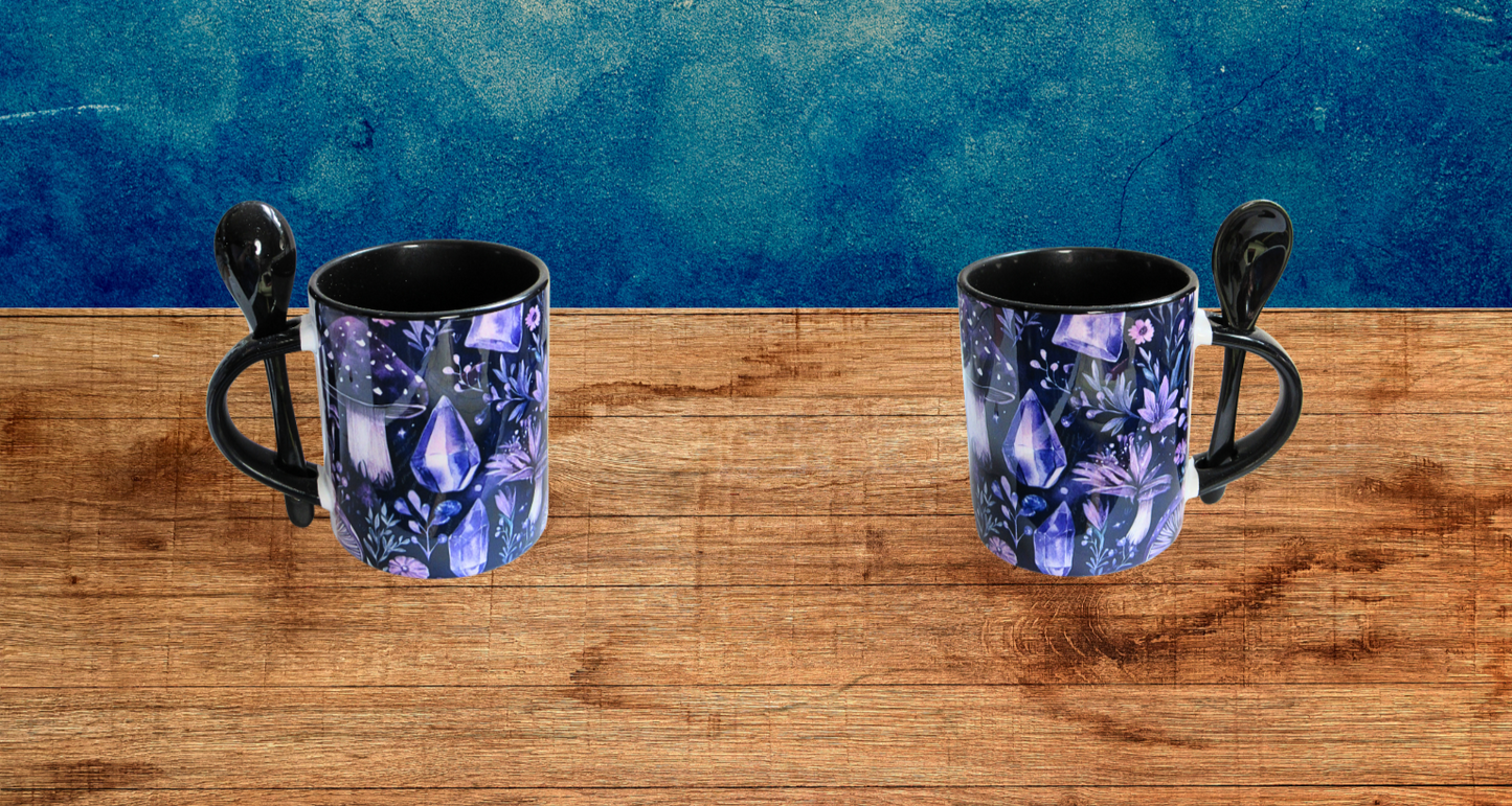 11 oz. Colored Sublimated Mug with Spoon