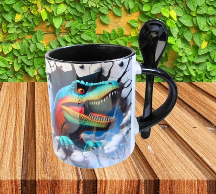 11 oz. Colored Sublimated Mug with Spoon