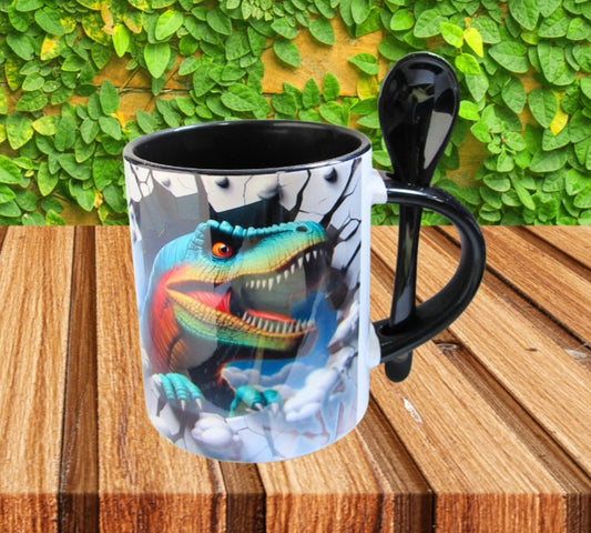 11 oz. Colored Sublimated Mug with Spoon