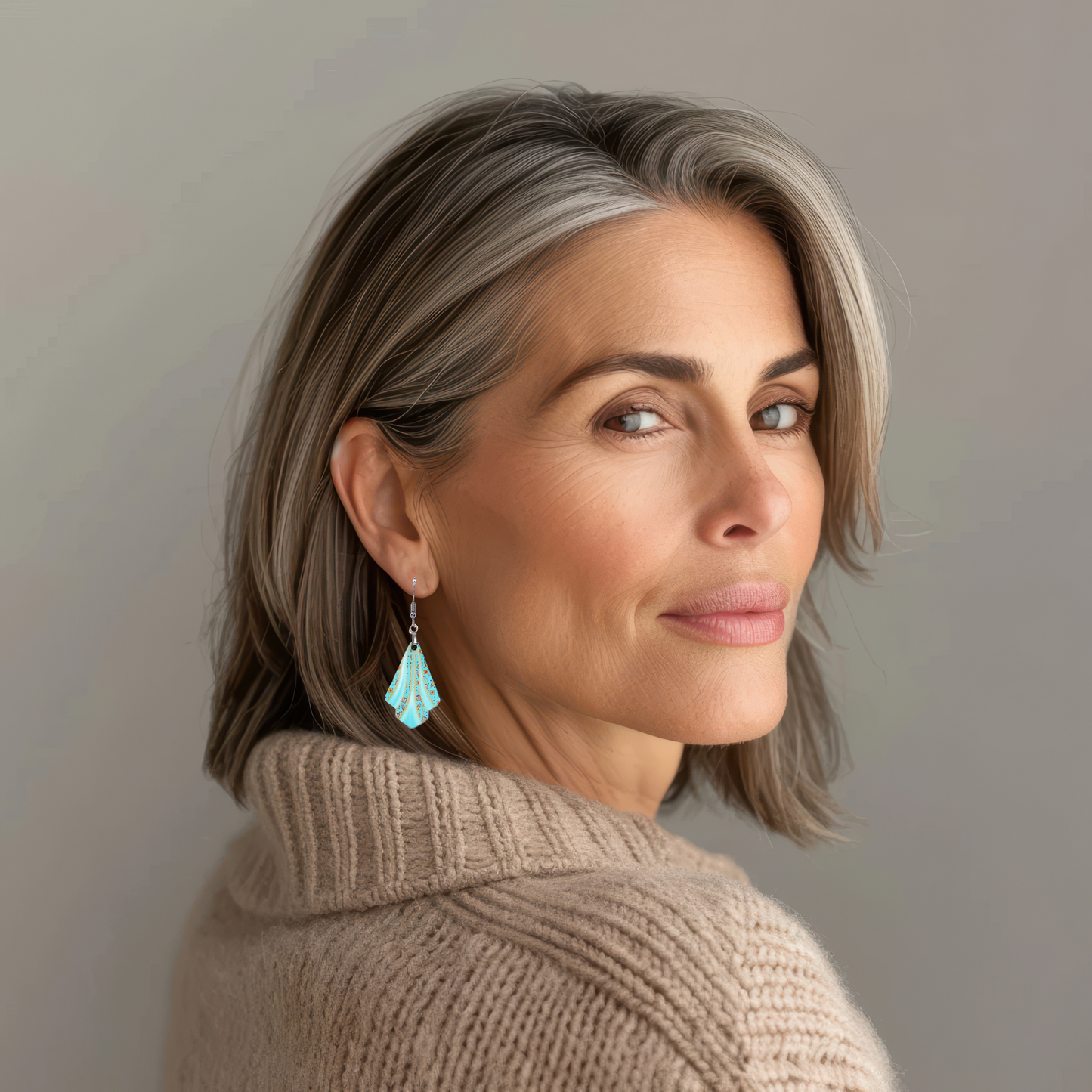 Fan Shaped Sublimated Earrings