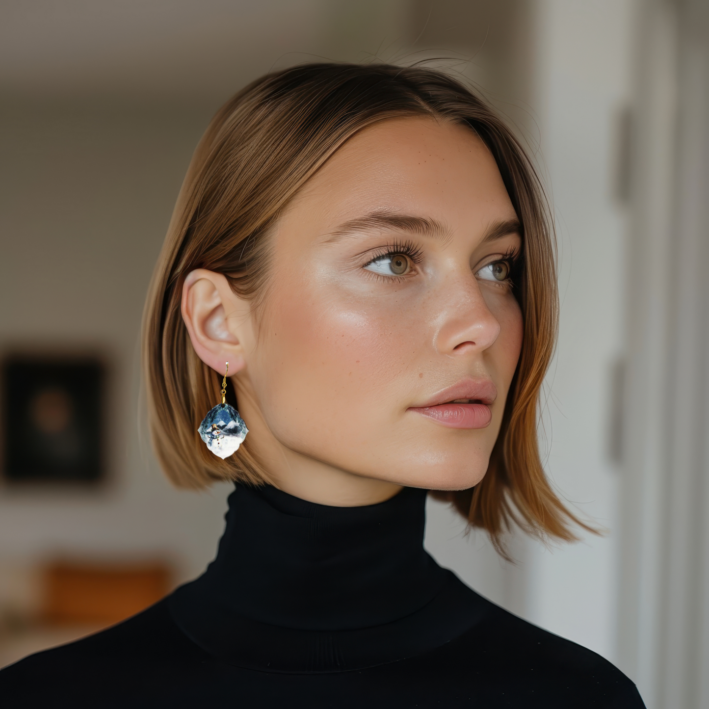 Fancy Diamond Shaped Sublimated Earring