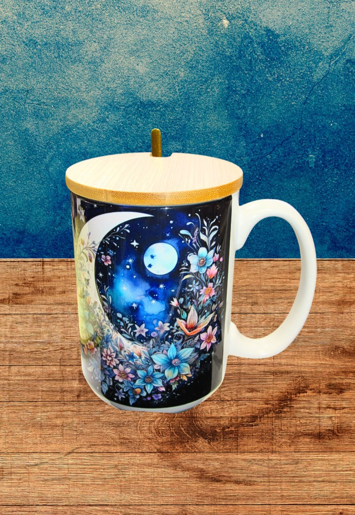 15 oz, Mug with Spoon and Lid Sublimated