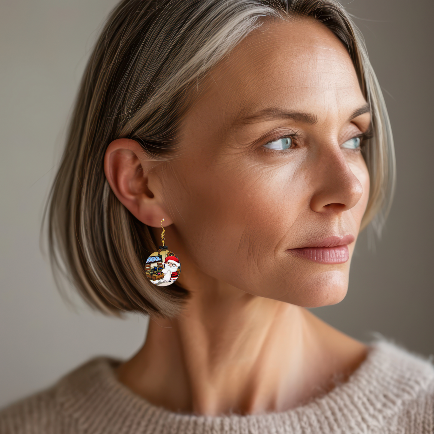Ornament Shaped Sublimated Earrings