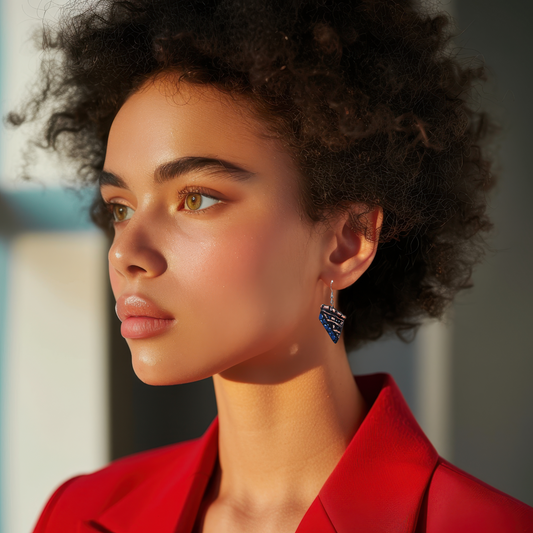 Pie Shaped Sublimated Earring