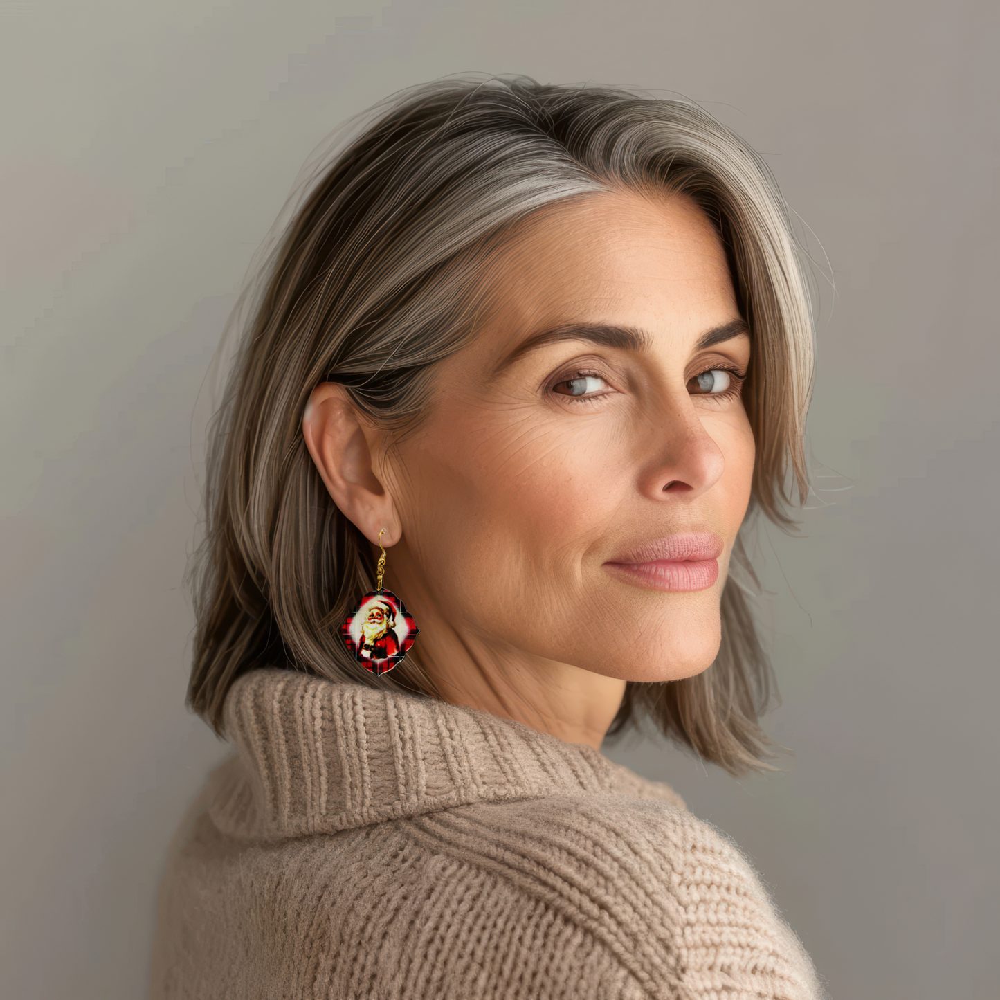 Fancy Diamond Shaped Sublimated Earring